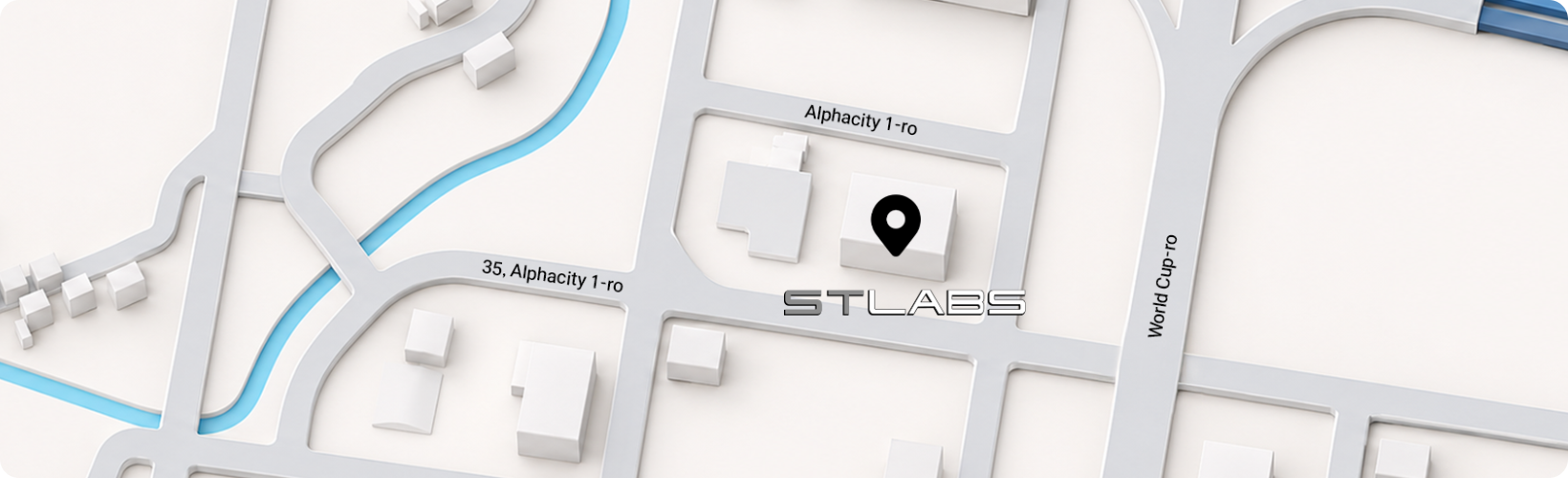 Map showing STLABS office location